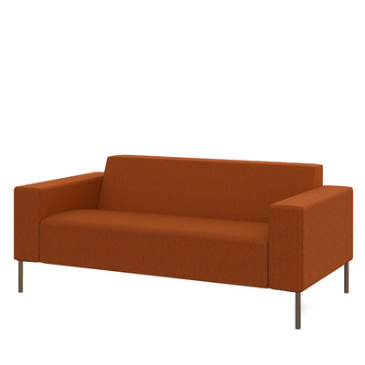 Hitch Mylius Office HM18 Leyton Origin Two Seat Sofa with Brushed Stainless Steel Legs