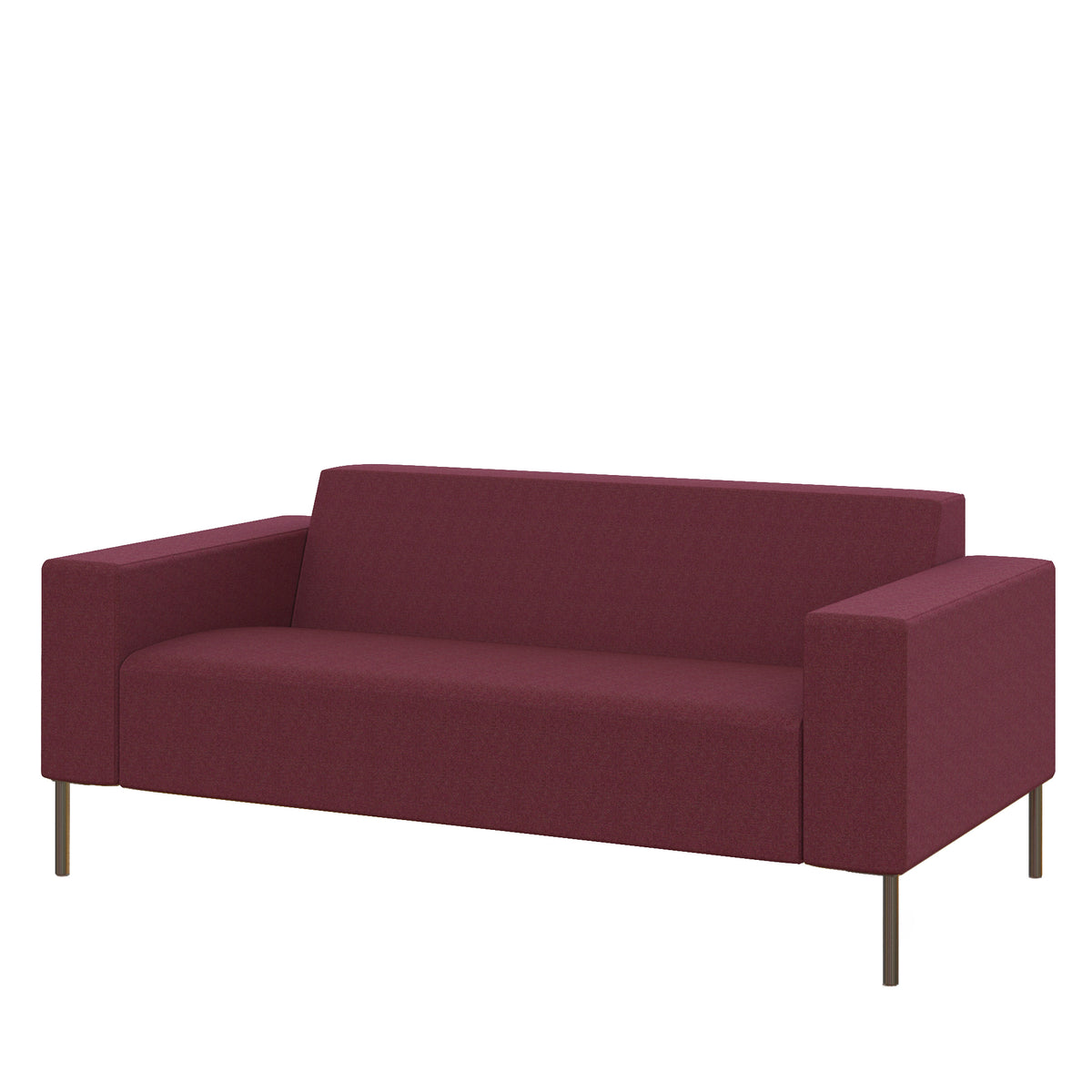 Hitch Mylius Office HM18 Wembley Origin Two Seat Sofa with Brushed Stainless Steel Legs