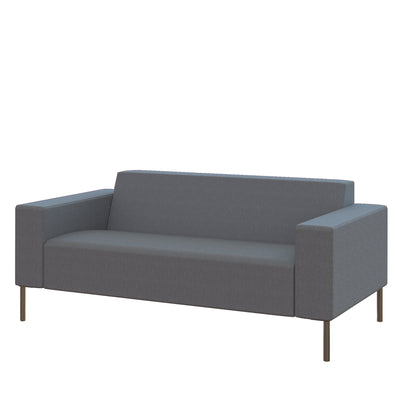 Hitch Mylius Office HM18 Westminster Origin Two Seat Sofa with Brushed Stainless Steel Legs
