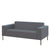 Hitch Mylius Office HM18 Westminster Origin Two Seat Sofa with Brushed Stainless Steel Legs
