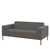 Hitch Mylius Office HM18 Camden Origin Two Seat Sofa with Brushed Stainless Steel Legs